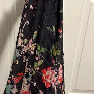 Large Johnny Was silk scarf with tassels